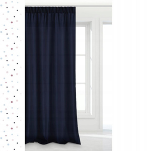 Curtain 140 x 270 Decorative Tape Viva Navy Blue