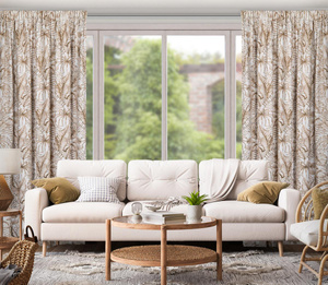 Zasłona 140 x 270 Dekoracyjna Taśma Saba Bia+Beż