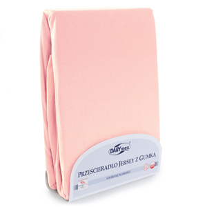 Jersey sheet with elastic 006_D Pink 160x200