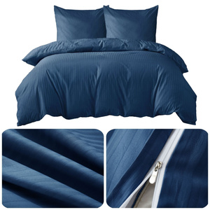Bedding 220 x 200 3pc Cotton Adamaschek Navy Blue
