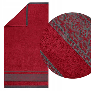 Ręcznik 50 x 90 Bawełna Panama 500g/m2 Czerwony