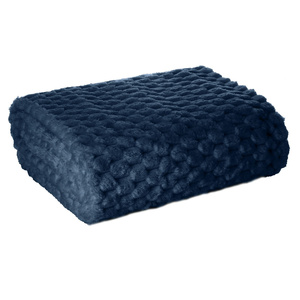 Blanket 200 x 220 Microfiber Design Cindy6 Navy Blue