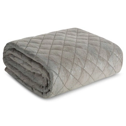 Bedspread 220 x 240 Quilted Velvet Blink3 Beige+Silver