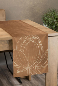 Bieżnik 35 x 140 Dekoracyjny Velvet Blink12 Brąz