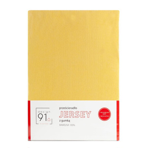 Prześcieradło z Gumką Jersey D91 140x200 w.30 Musztarda
