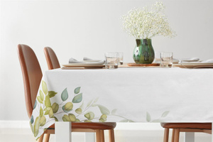 Serweta 30 x 40 Natu6 Komplet 4 szt Biały+Ziel