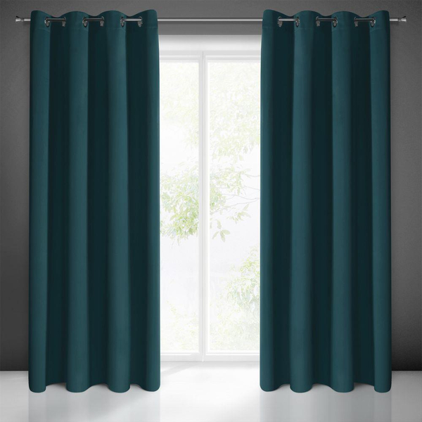 Zasłona 135 x 250 Dekoracyjna Blackout Logan Petrol