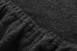 Terry sheet with elastic 002_D Black 120x200