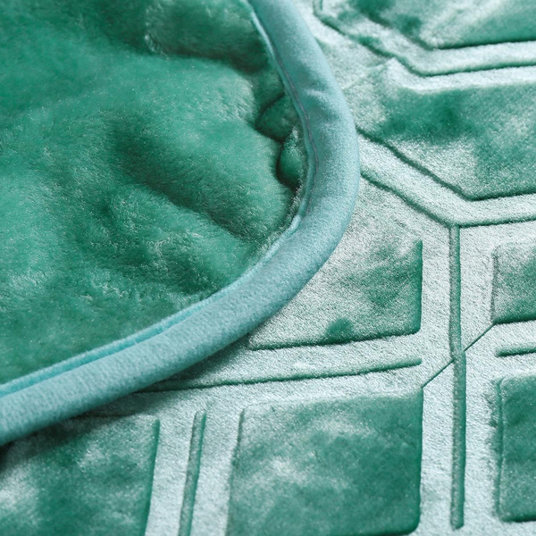 Koc 160 x 200 Akryl Tłoczony Vito Butelkowa Zieleń