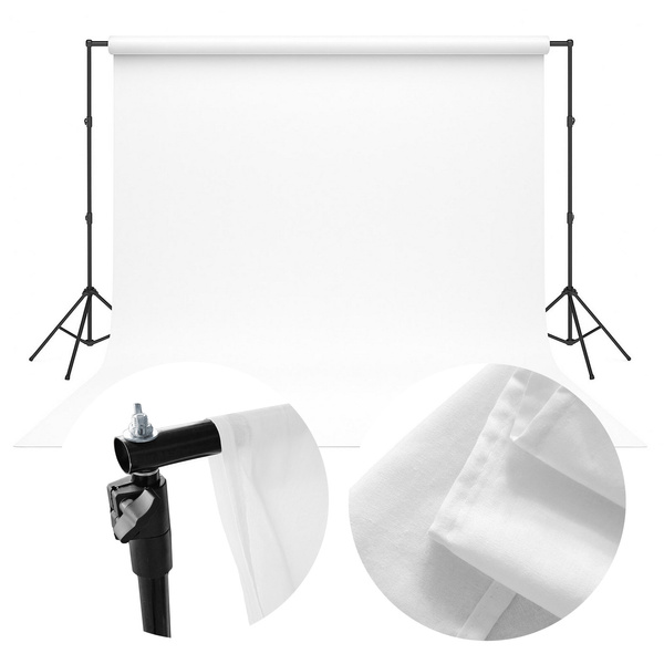 Tło 300 x 600 Fotograficzne Materiałowe Białe Gen