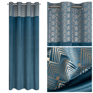 Curtain 140 x 250 Decorative Velvet Elen No+Grey
