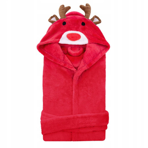 Children's Microfiber Bathrobe L 130 Reindeer