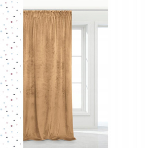 Curtain 140 x 270 Decorative Velvet Soft Mustard