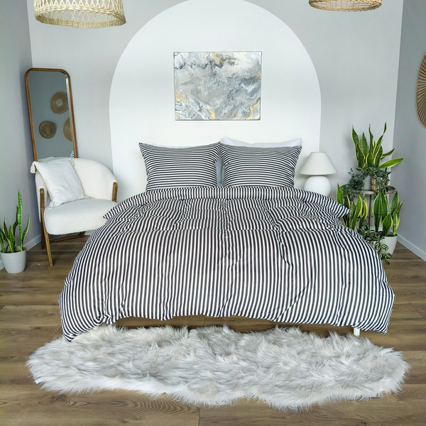 Pościel 160 x 200 3cz Mikrofibra w Pasy Eusebia Home 10