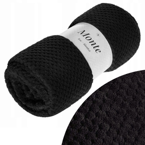 Blanket 150 x 200 Microfiber Jacquard Monte Black