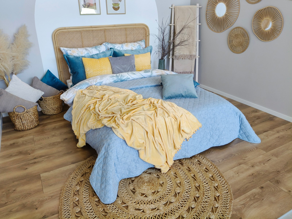 Blanket 150 x 200 Microfiber Pompie Pompoms Mustard