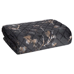 Quilted Velvet Bedspread 170 x 210 Blink5 Black