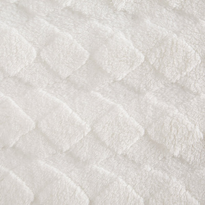 170 x 210 Stamped Plush Nancy Cream Blanket