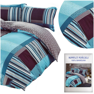 Bedding set 180 x 200 3pcs Cotton Satin No. A1030