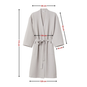 Gofer Unisex Cotton Bathrobe Vizzy S 03 Gray