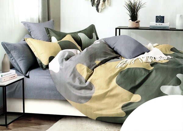 Bedding 200 x 220 4pc Satin Cotton No. A1543