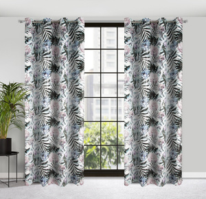 Curtain 140 x 250 Decorative Malibu White + Silver