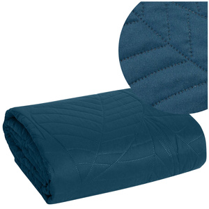 170 x 210 Quilted Decorative Bedspread Boni6 Navy Blue
