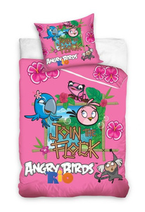 Pościel Licencyjna Dziecięca 228 Angry Bird Rio Wielokolorowa  160x200NP 2 części