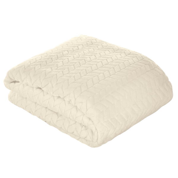 Koc 220 x 200 Mikrofibra Design Cindy Beż