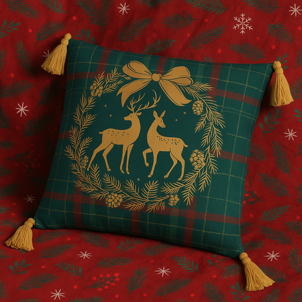 Christmas pillowcase 45 x 45 Christmas Panama 5380A