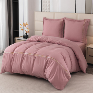 Pościel 160 x 200 3cz Gładka Z Haftem Lumera 10