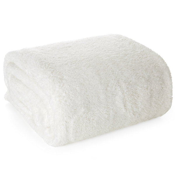 Koc 150 x 200 Mikrofibra Błyszczący Blink B+Sreb