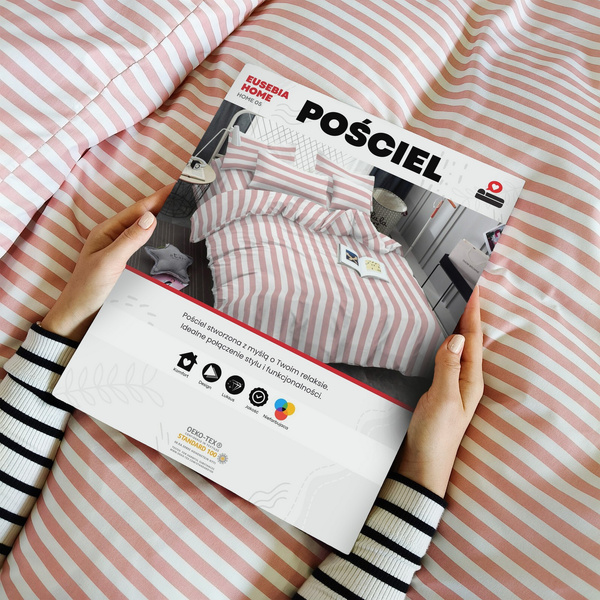 Pościel 160 x 200 3cz Mikrofibra w Pasy Eusebia Home 05