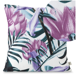 Poszewka 40 x 40 Dekoracyjna Malibu Biel+C.Ziel