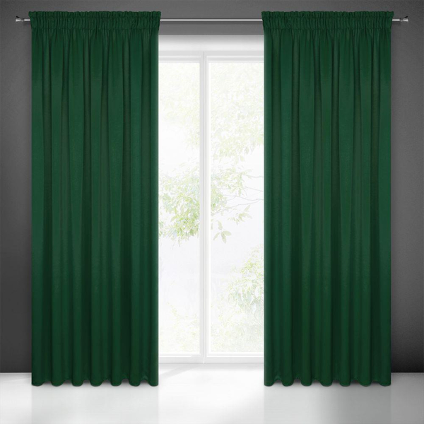 Blackout Logan Tape Curtain 140 x 270 Green