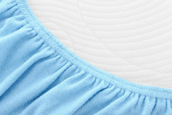Terry sheet with elastic 027_D Blue 90x200
