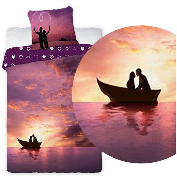 Pościel Bawełna Amore 004 Zakochani 160x200NP 2 części