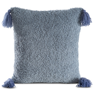 Elda 04 Blue Decorative Pompoms 45 x 45 pillowcase