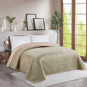 Premium Quilted Bedspread 220 x 240 Dark Brown