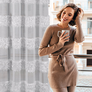 Firana 140 x 250 Dekoracyjna Gotowa Margaret Srebr