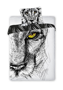 Youth Lion White and Black Bedding 294 160x200NP 2 parts