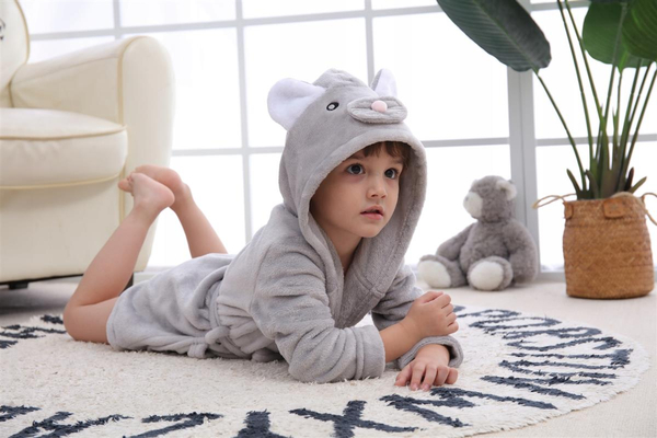 Children's Hooded Bathrobe L 130 Mouse