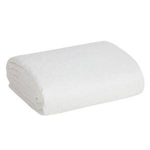 Bedspread 170 x 210 Quilted Decorative Boni6 White