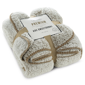 Blanket 150 x 200 Microfiber Lamb Koala Beige+White