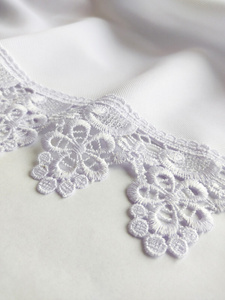 Stainproof Tablecloth with Guipure Lace White 120x320
