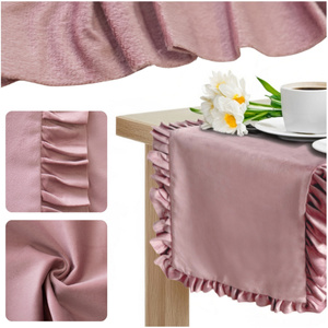 Table Runner 40 x 160 Decorative with Ruffles Ligia 05