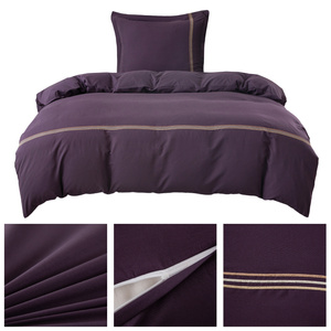 Pościel 140 x 200 2cz Gładka Z Haftem Lumera 04