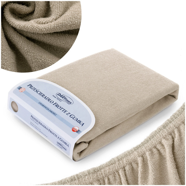 Prześcieradło Frotte z Gumką 032_C Jasny Beż 60x120