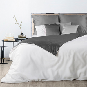 Bedding 180 x 200 3cz Satin Nova3 White+ Steel