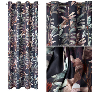 Velvet Nikol Curtain 140 x 250 Spun Graphite